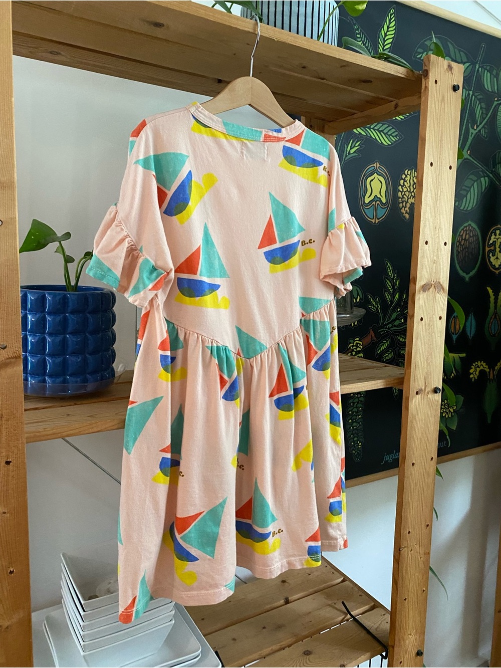 Bobo Choses Multicolor Sailboat Ruffle Dress 4t - Picture 9 of 15